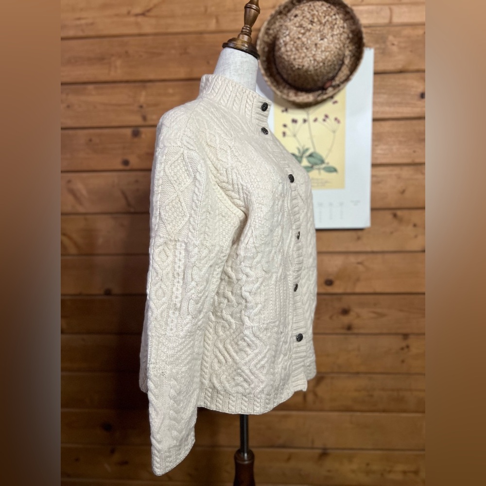 Ralph Lauren Ivory Cable Knit Cardigan - Picture 5 of 14